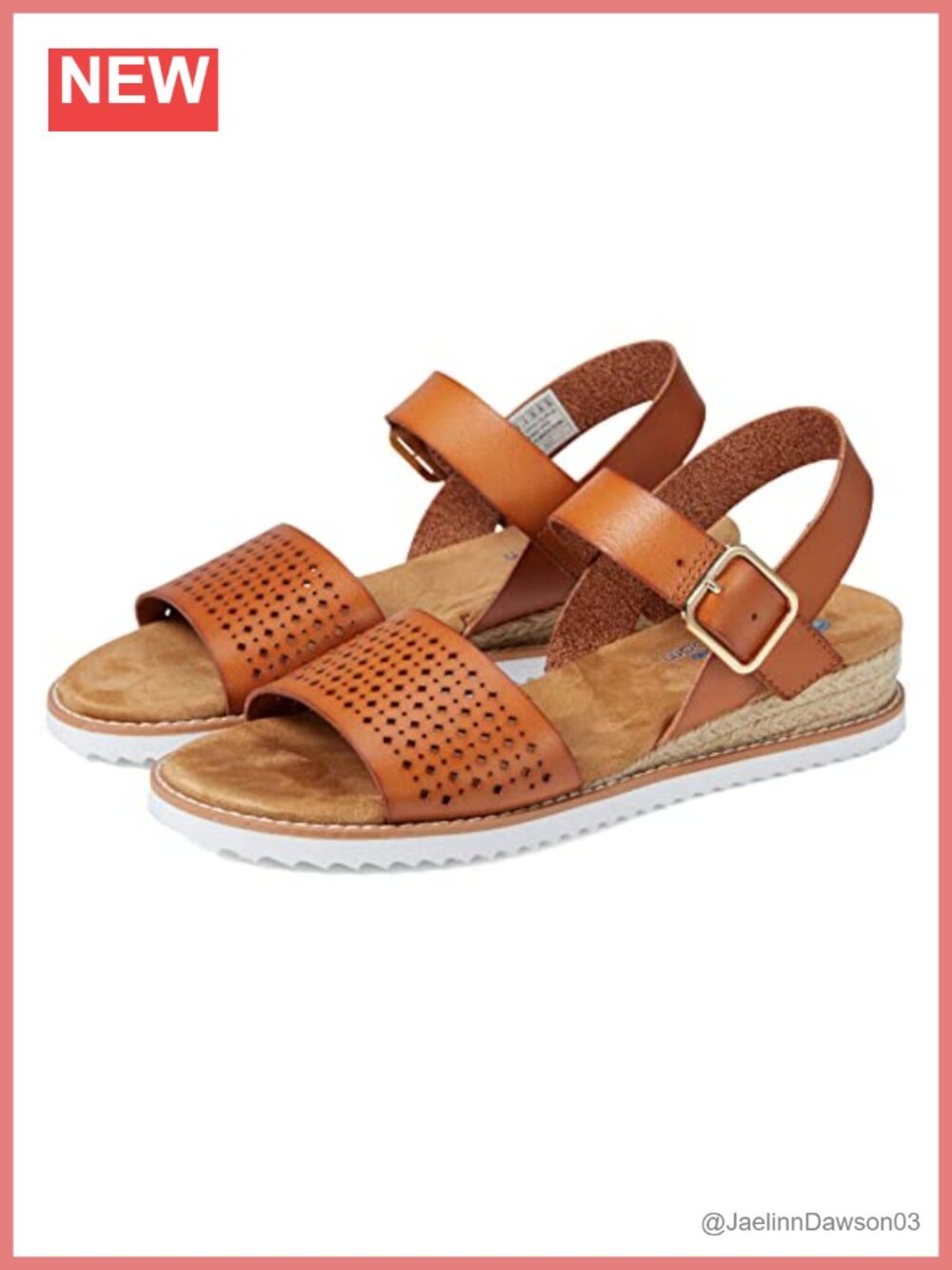 Women's Wedge Sandals Espadrille Faux Leather Memory Foam